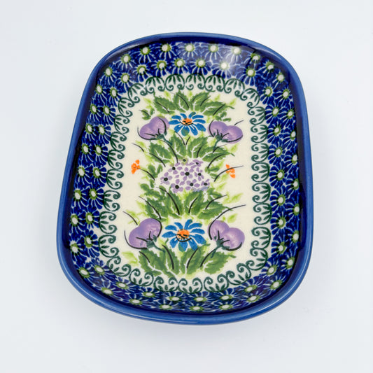 6" Butter Platter: UNIKAT Floral Garden Design