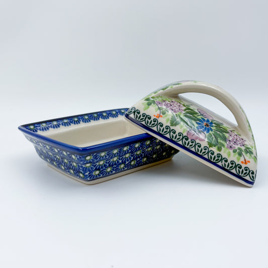 Butter Dish Deep: UNIKAT Floral Garden