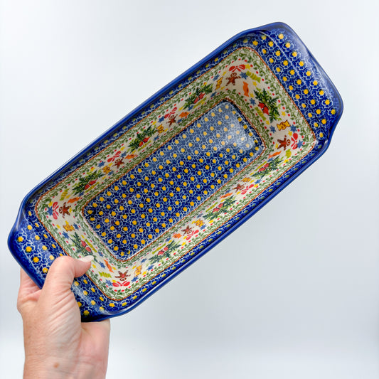 13” Meatloaf/Bread Baker Handmade in Poland. UNIKAT Candy Heaven Design