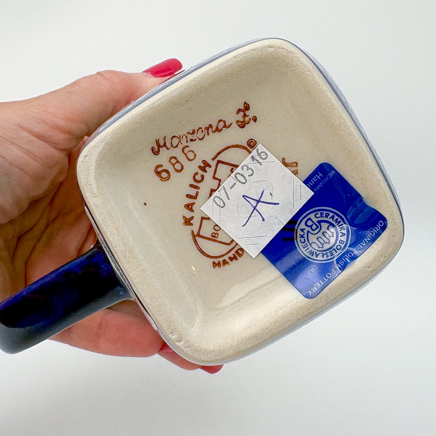 Mug XL 18oz. Handcrafted Polish pottery stoneware: UNIKAT Harvest Fields