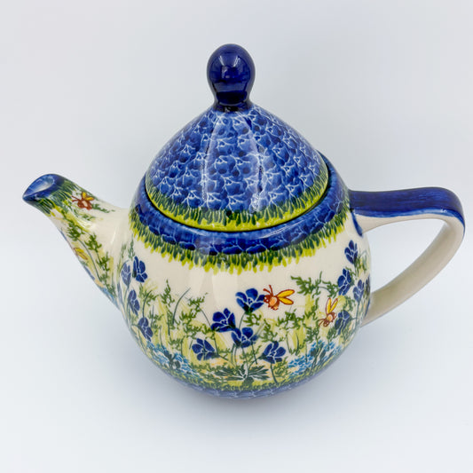 37 oz Teapot Atena Handcrafted Pottery in Poland. Bluebell Meadow Design