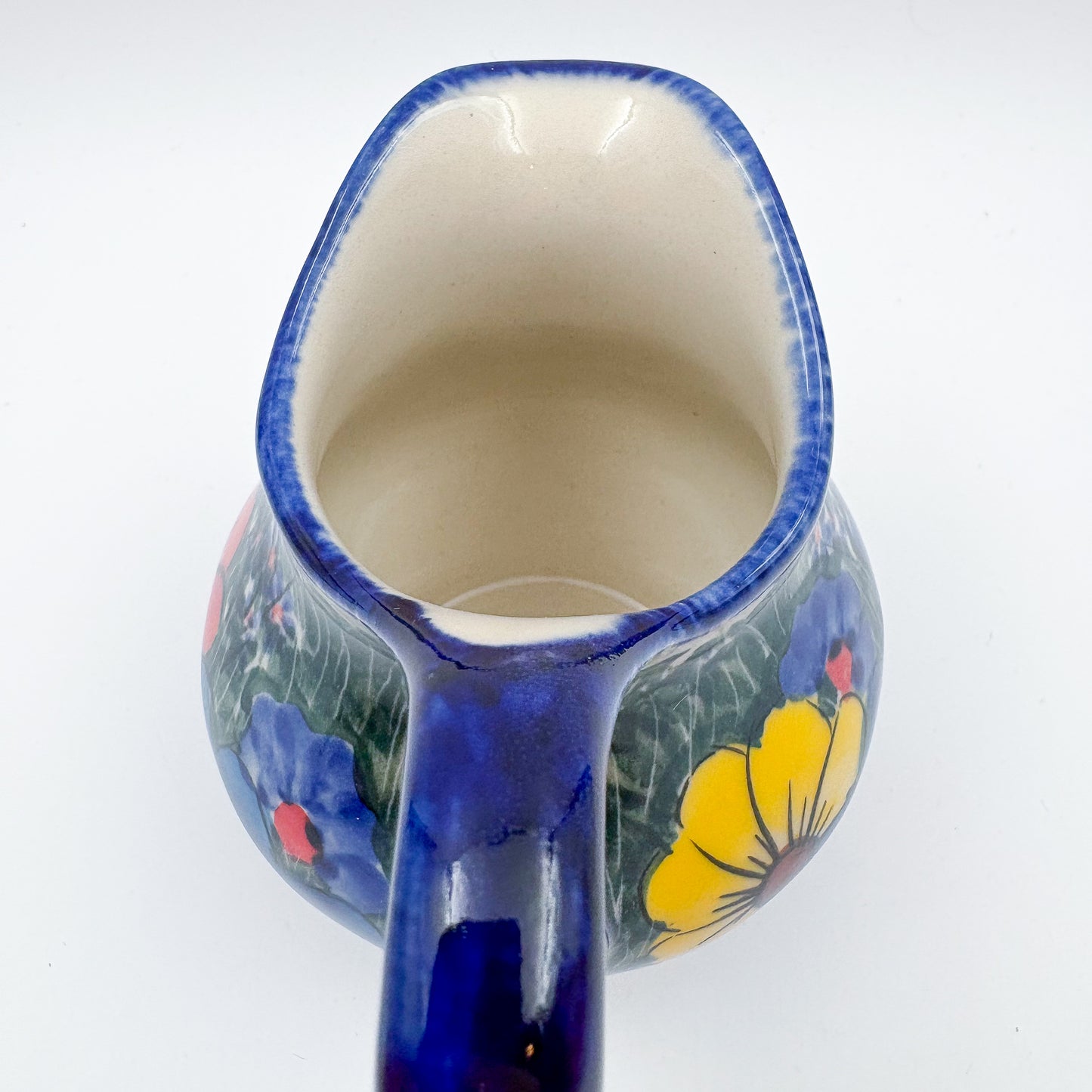 5 oz Allegro Creamer. UNIKAT Forget Me Not Pansy