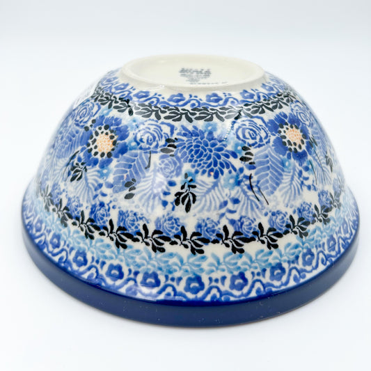 6.57” blue floral stacking bowl in the UNIKAT Fields of Blue pattern