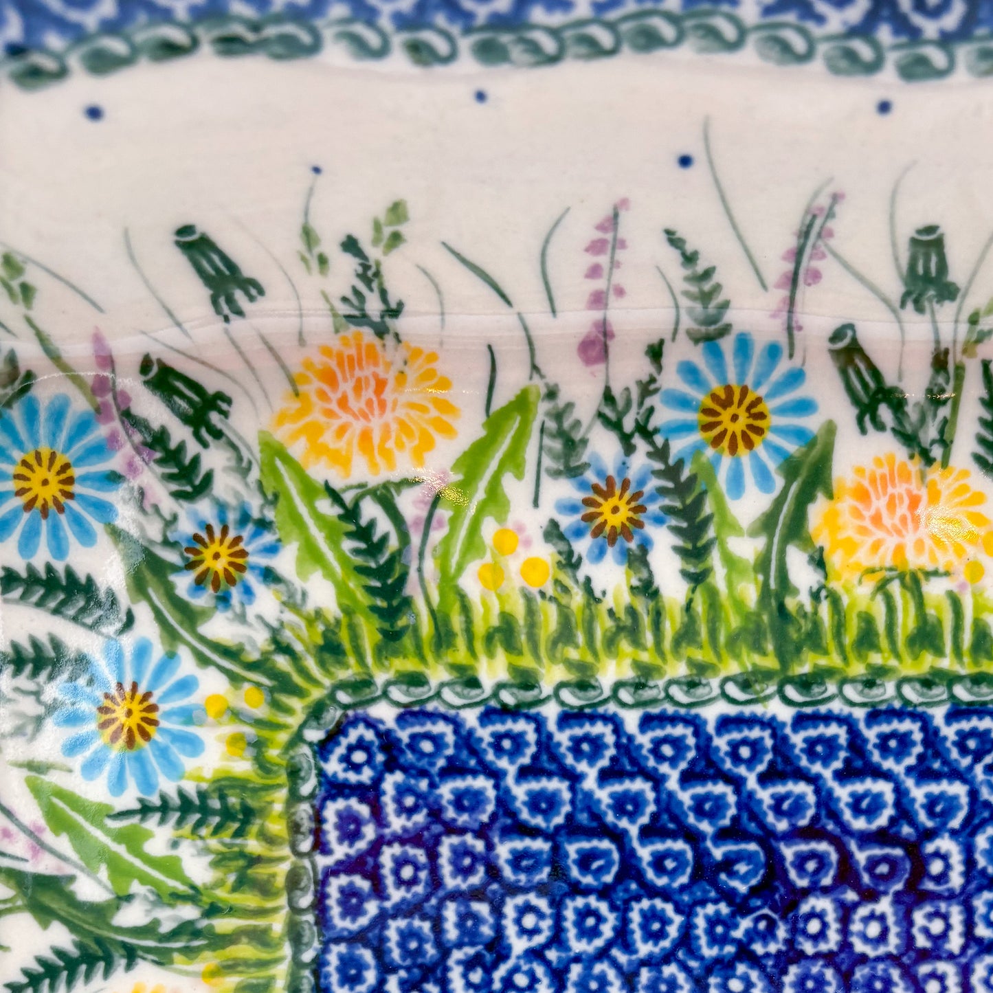 11.6" Baker Ada with Handles. Handmade in Poland.  UNIKAT Songbird Garden Design