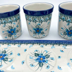 This 12” blue floral planter. This planter has 4 pieces. 3 small pots with a long 12” tray. Each small pot has drainage holes.
Dimensions 12.13" x 3.94" X 4.13'
Ceramika Artystyczna Company