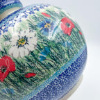  7” vase with floral design Polish fields 