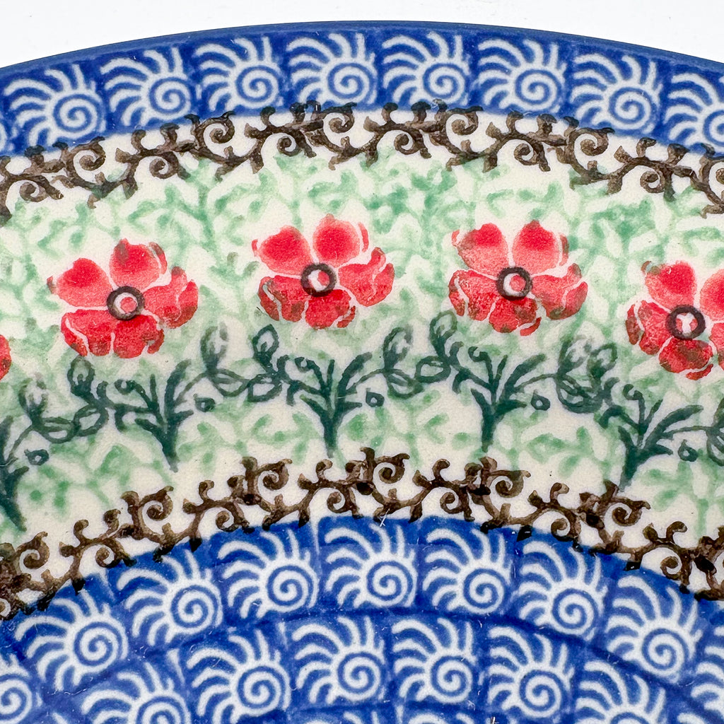 9”  Pasta Bowl.  Hand crafted Polish pottery stoneware: UNIKAT Maraschino Design
