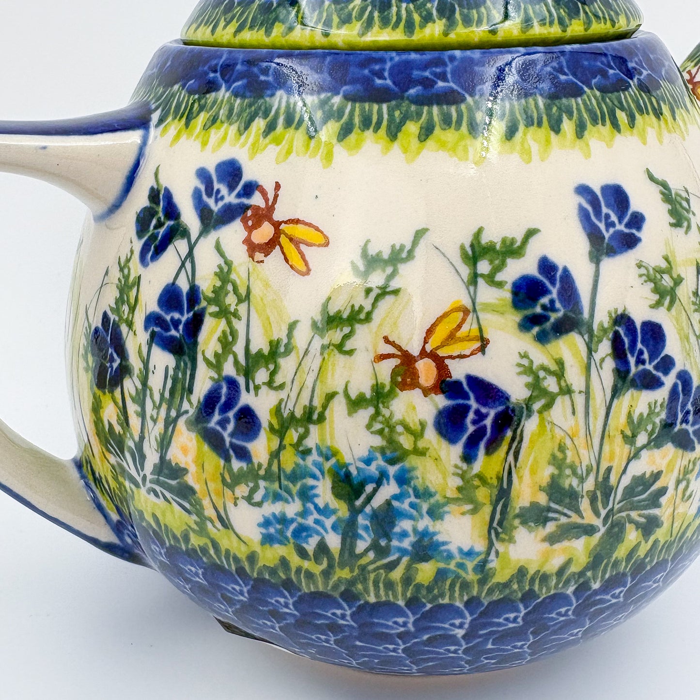 37 oz Teapot Atena Handcrafted Pottery in Poland. Bluebell Meadow Design