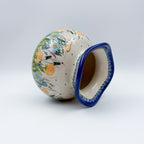 Kula Vase 5.5”.  Handmade Polish pottery.  UNIKAT Wildflower Meadow