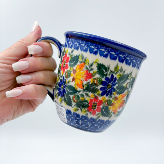 14 oz Viking Mug. Handcrafted Polish pottery stoneware:  UNIKAT Fall Colors