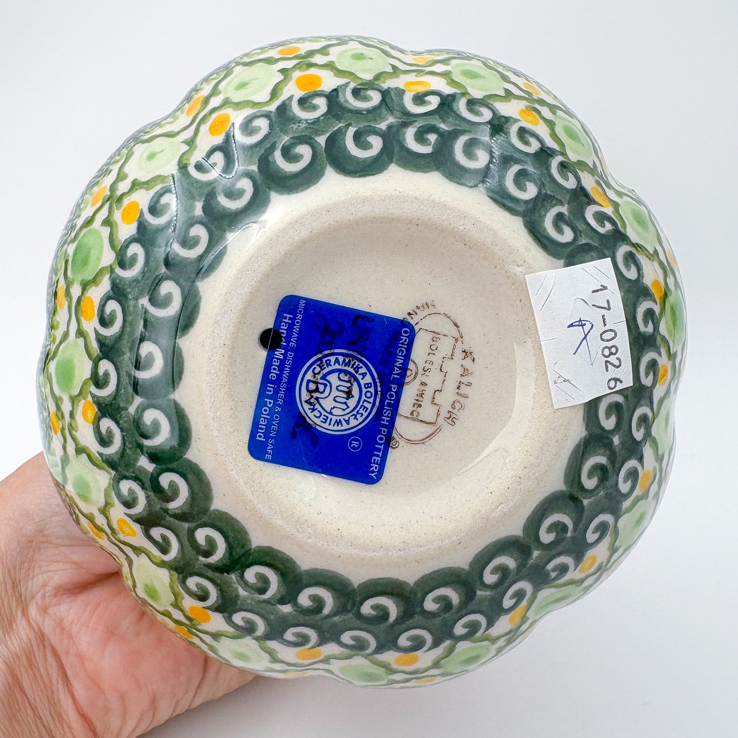Pumpkin Small 5.3".  Hand crafted Polish pottery stoneware: UNIKAT Scarecrow and Pumpkins