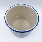 Utensil Jar 6”.  Handmade Polish pottery.  UNIKAT Poppy Chalet