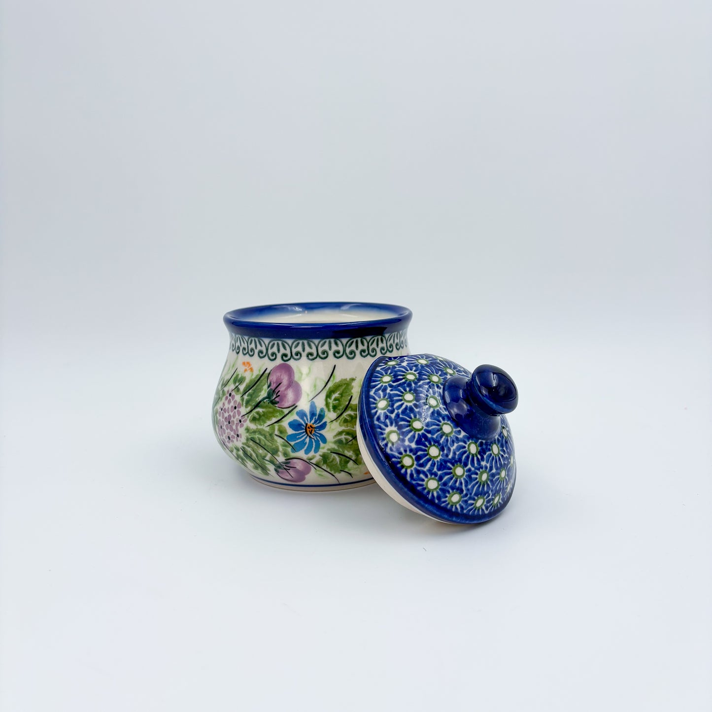 Sugar Bowl.  Floral Garden Pattern