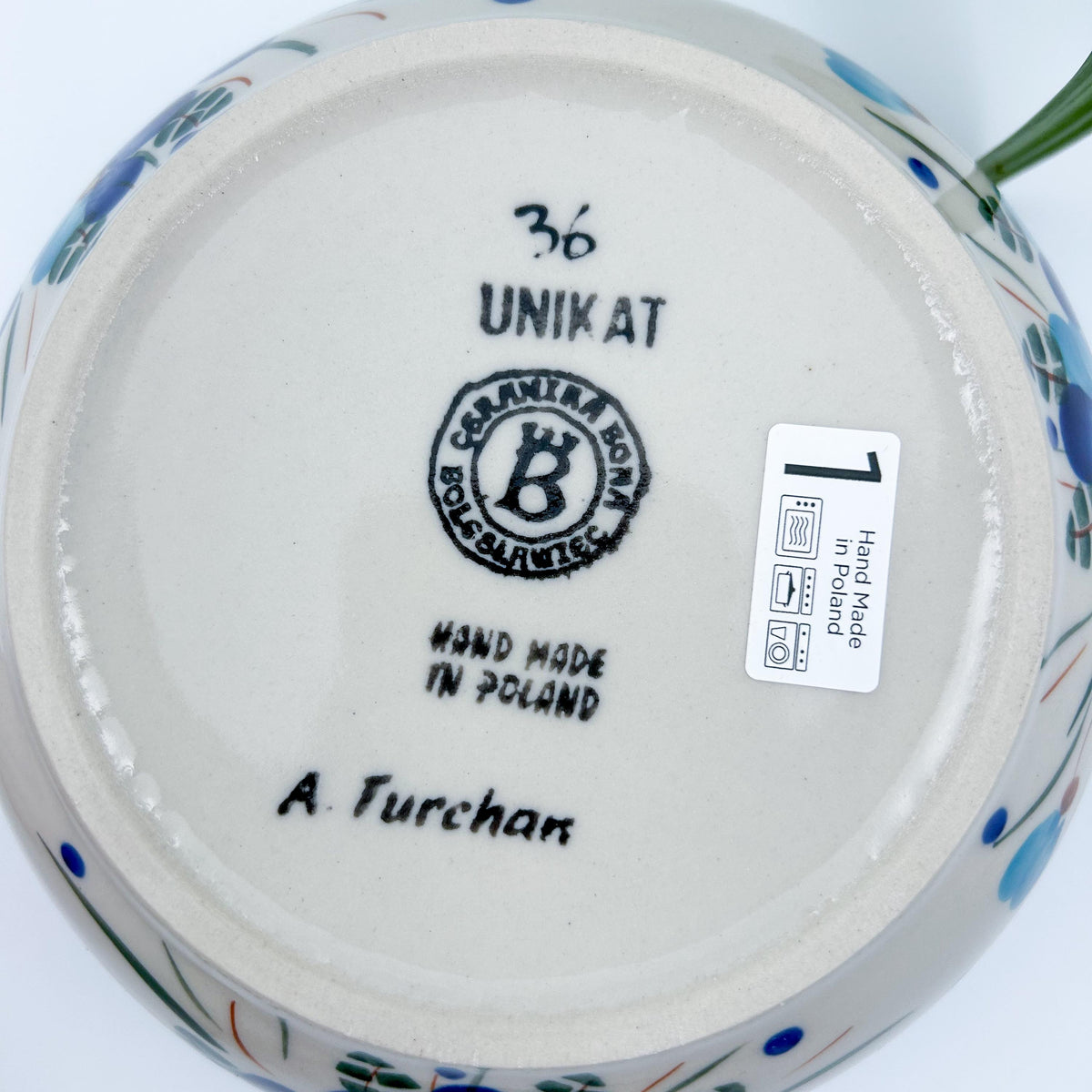 7” Farm Bowl in the UNIKAT Blue Pansy 