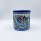 Utensil Jar 6”.  Handmade Polish pottery.  UNIKAT Poppy Chalet