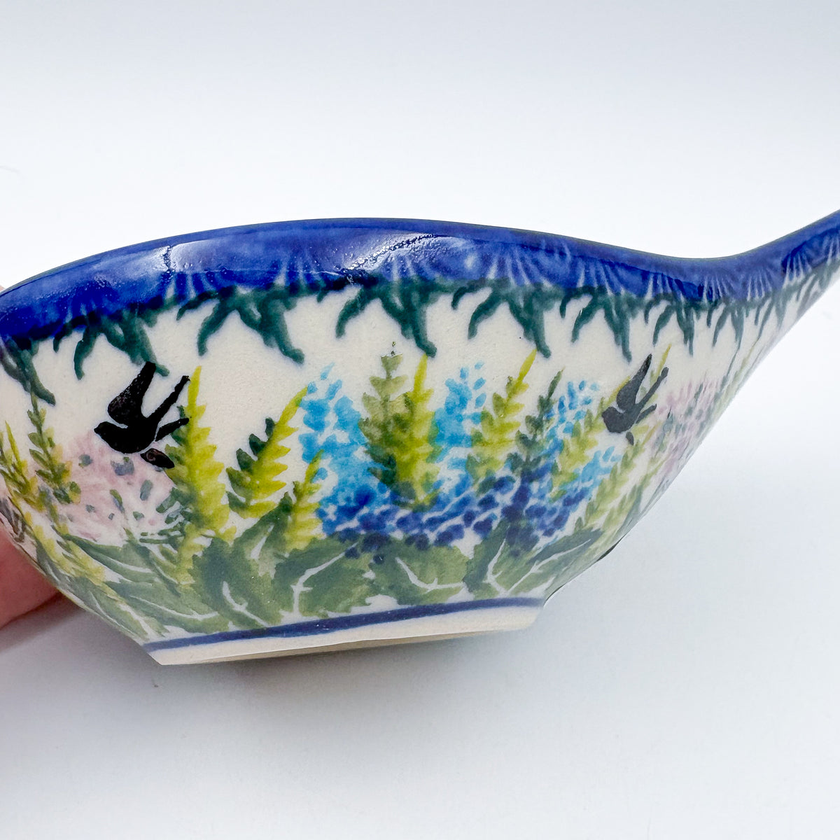 Spoon Stand.  Handmade Polish pottery.  UNIKAT Danda Bird