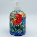 Soap Dispenser 5”.  Handmade Polish pottery.  UNIKAT Garden Delight