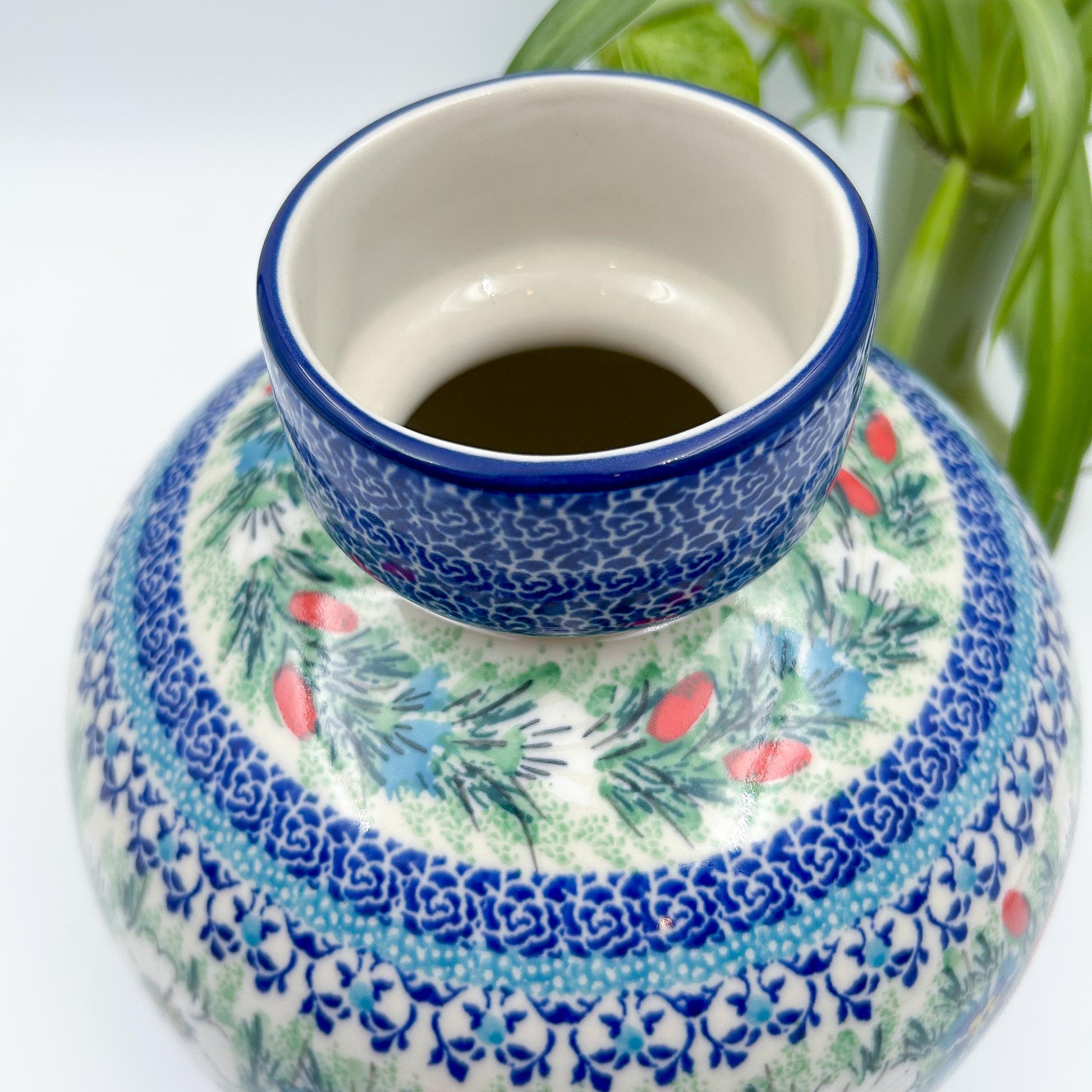  7” vase with floral design Polish fields 