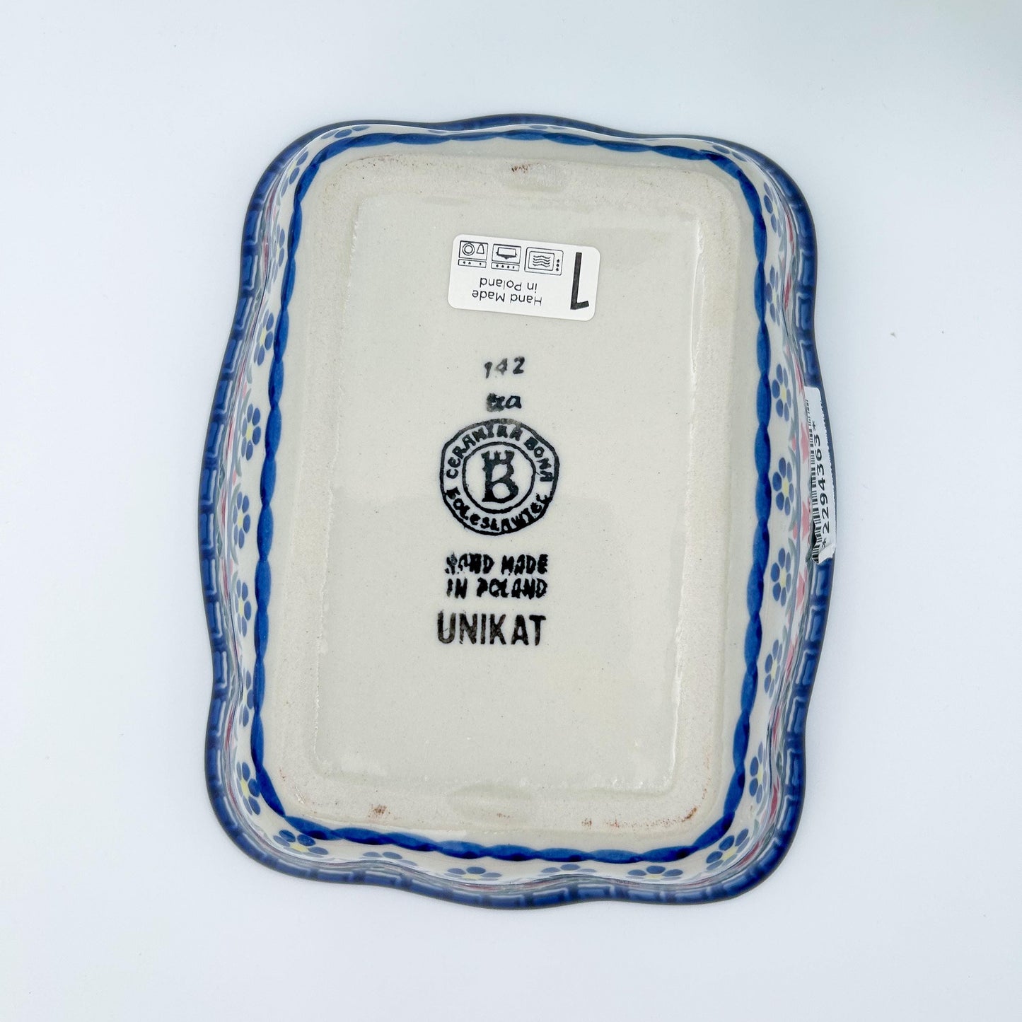 8” Baker Handmade in Poland.  UNIKAT Happiness Pattern