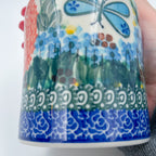 Soap Dispenser 5”.  Handmade Polish pottery.  UNIKAT Garden Delight