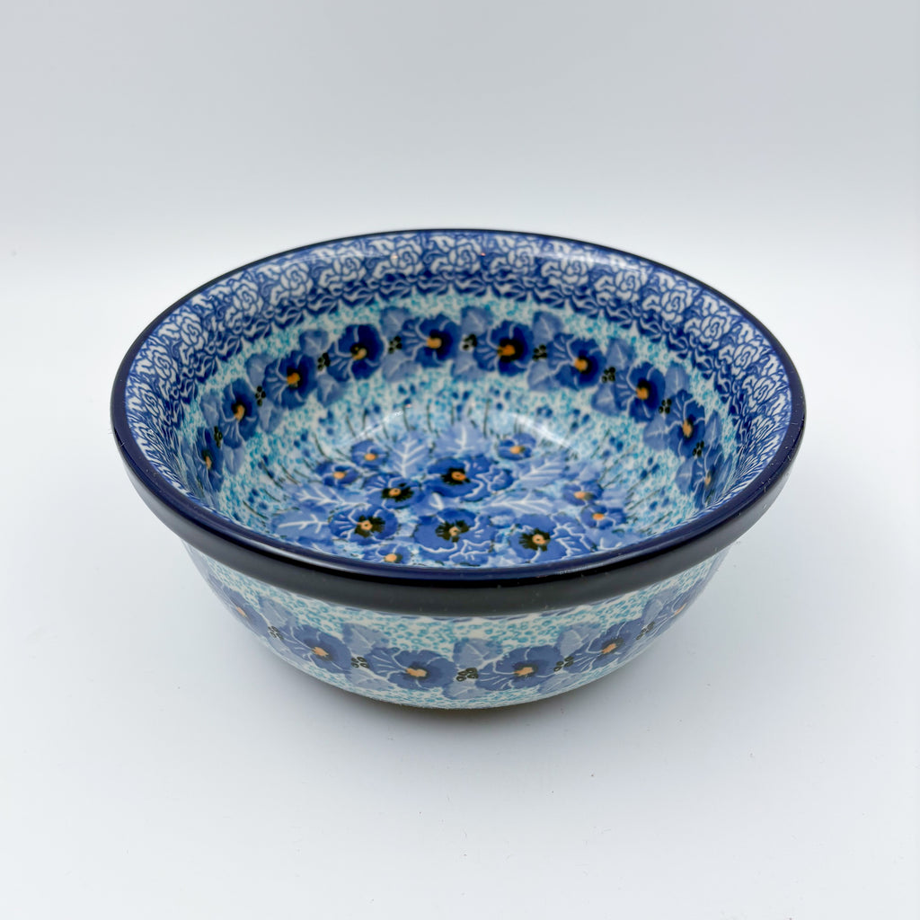 6” Bowl.  Hand crafted Polish pottery stoneware: UNIKAT Deep Winter Design