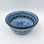 6” Bowl.  Hand crafted Polish pottery stoneware: UNIKAT Deep Winter Design