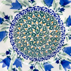 Close-up of center medallion on Tulip Fields bowl