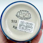 5” Toothbrush/Makeup Holder.  Hand crafted Polish pottery stoneware: UNIKAT Bluebell Meadow Design