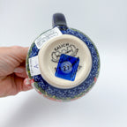 10 oz Bubble Mug. Handcrafted Polish pottery stoneware:  UNIKAT Gingerbread Cottage