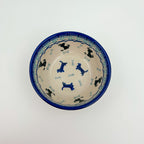 5” Puppy Bowl.  Hand crafted Polish pottery stoneware:  Puppy Pleasure