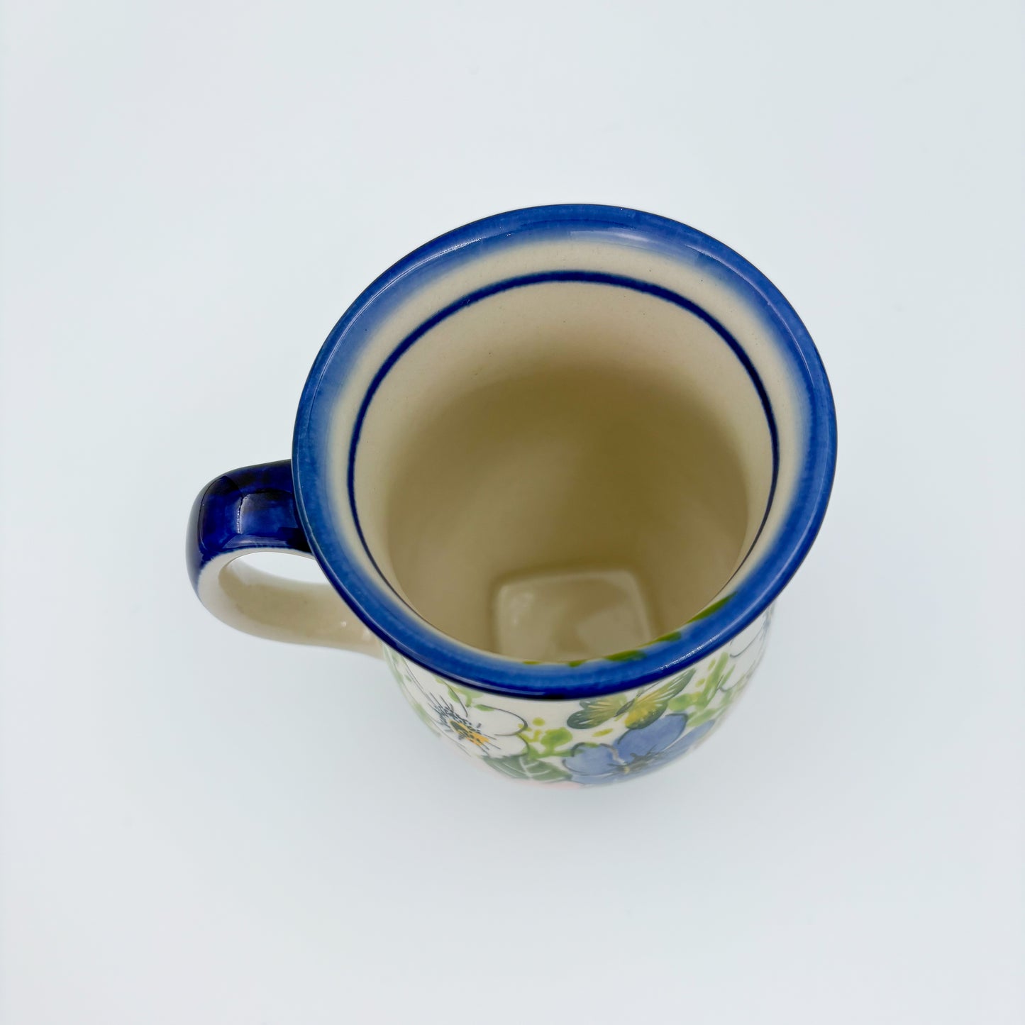 Tulip Mug 10oz. Handcrafted Polish pottery stoneware:  UNIKAT Garden Bouquet