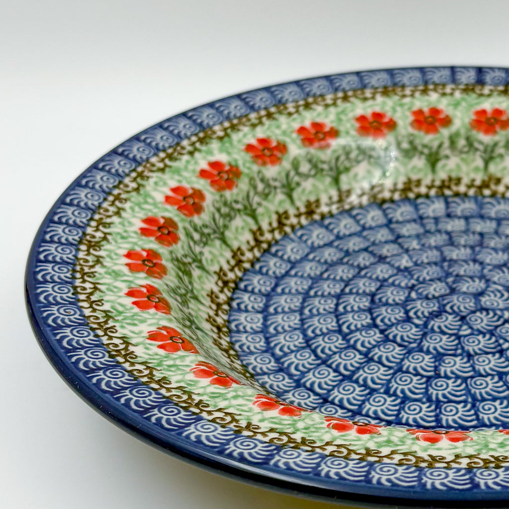 9”  Pasta Bowl.  Hand crafted Polish pottery stoneware: UNIKAT Maraschino Design