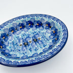 Soap Dish 5”.  Handmade Polish pottery.  UNIKAT Deep Winter Design