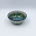 5” Bowl.  Hand crafted Polish pottery stoneware: UNIKAT Green Prairie Design