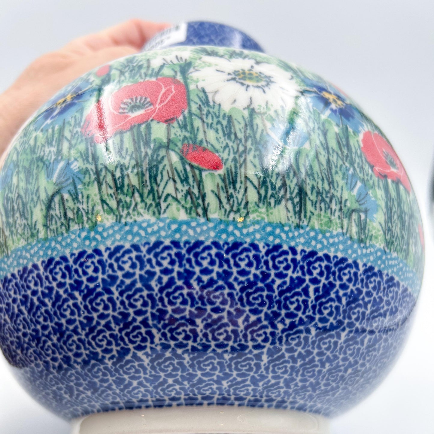  7” vase with floral design Polish fields 