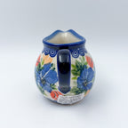6 oz Kubus Creamer. Handcrafted in Poland UNIKAT Poppy Garden Bloom