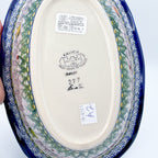 11" Oval Fala Platter  Hand crafted Polish pottery stoneware: UNIKAT Lavender