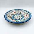 9”  Deep Bowl.  Hand crafted Polish pottery stoneware: UNIKAT Dancing Snowman Design
