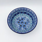 6” Bowl.  Hand crafted Polish pottery stoneware: UNIKAT Deep Winter Design