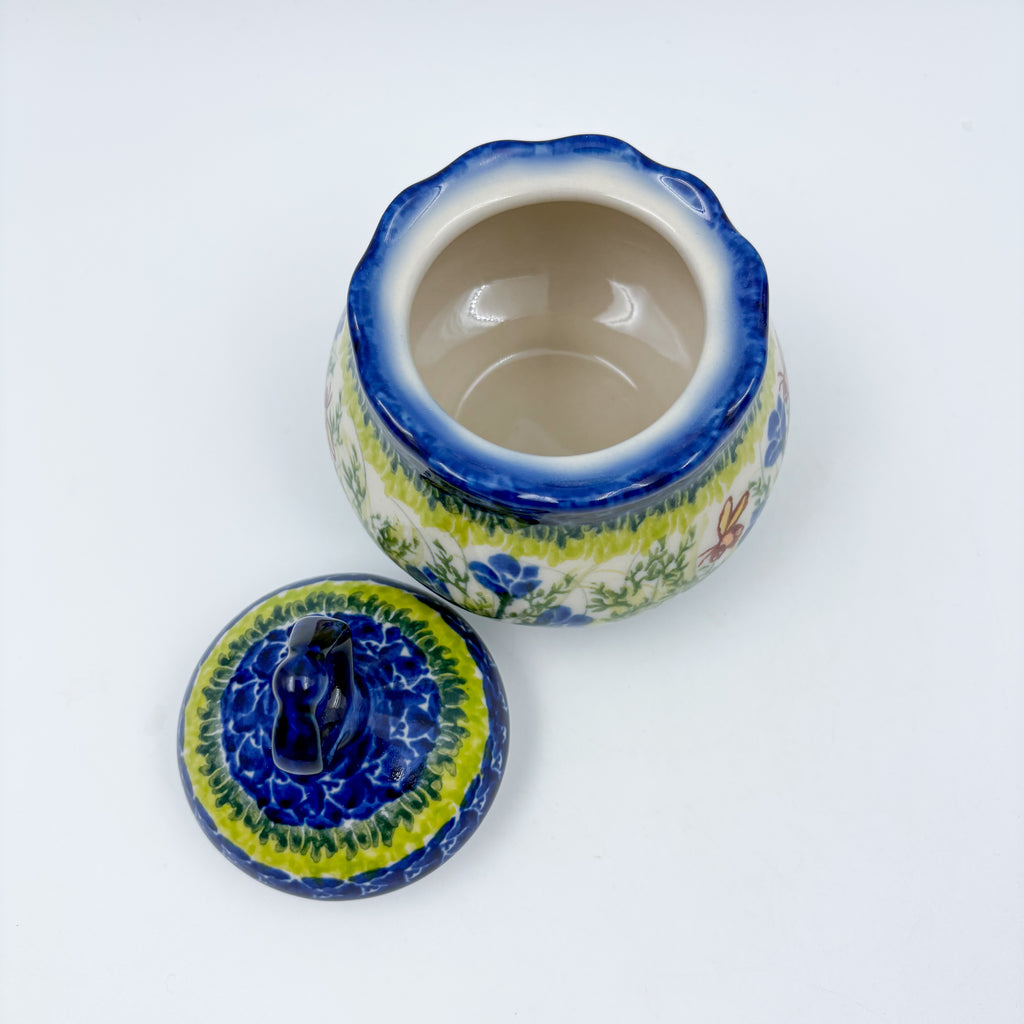 Sugar Bowl Alegro. Handmade in Poland UNIKAT Bluebell Meadow