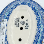 Soap Dish 5”.  Handmade Polish pottery.  UNIKAT Deep Winter Design