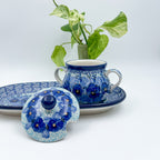 10" Cream and Sugar Set.  UNIKAT Deep Winter Design