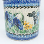 Utensil Jar 6”.  Handmade Polish pottery.  UNIKAT Sweet Nectar