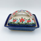 Butter Dish Deep: Handmade in Poland. UNIKAT Red Berry