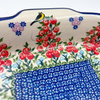 9” Lasagna Baker Handmade in Poland.  UNIKAT Red Berry Design
