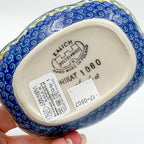 5" Soap Dish.  Handmade Polish pottery.  UNIKAT Cherry Blossom Pattern