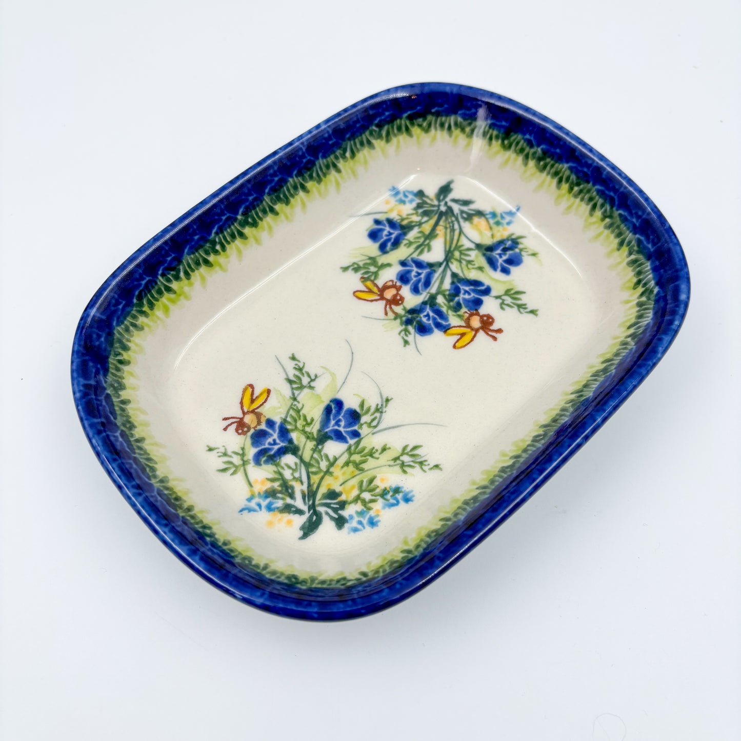 6" Butter Platter: UNIKAT Bluebell Meadow