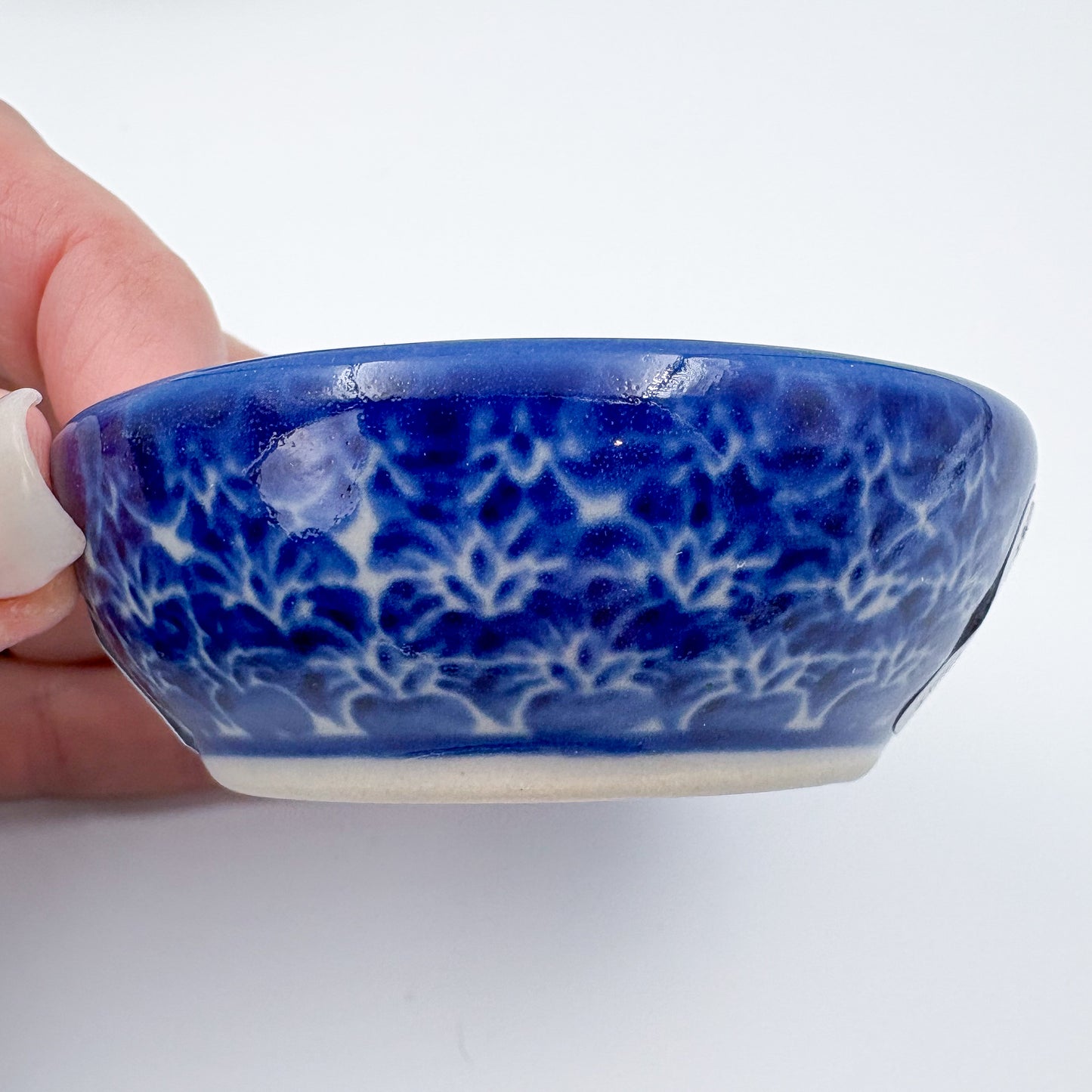 Small Set 3 stacking Bowls.  Hand crafted Polish pottery stoneware:  UNIKAT Orange Poppy