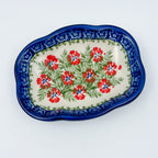 Soap Dish 5”.  Handmade Polish pottery.  Midsummer Bloom Design