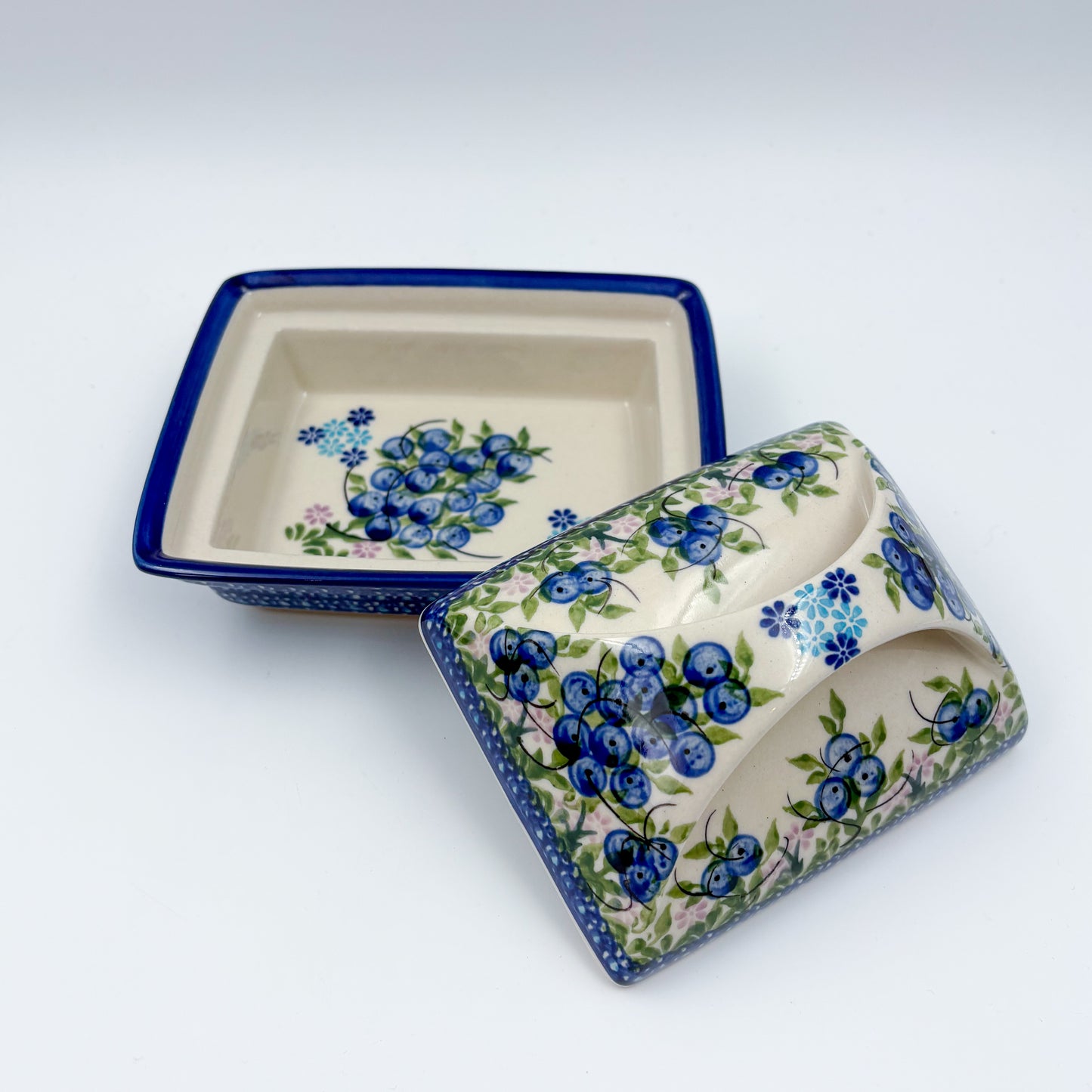 Butter Dish Deep: UNIKAT Blueberry